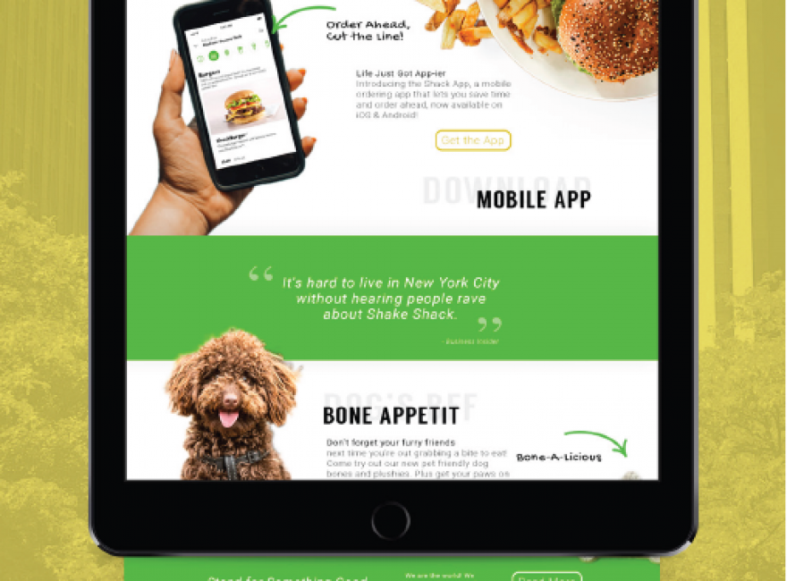 Shake Shack Mobile Design