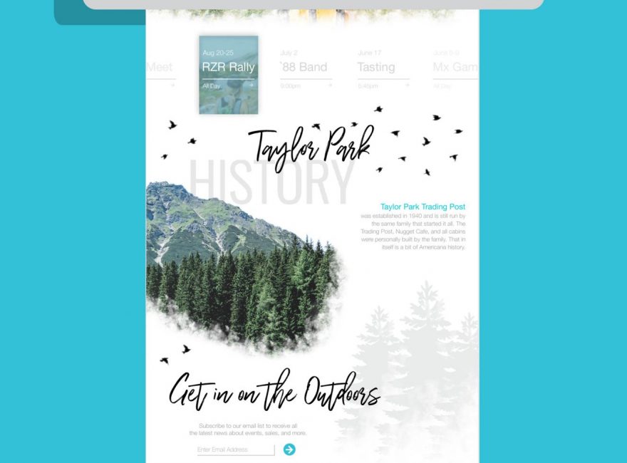 Taylor Park Rebranding Desktop Mockup